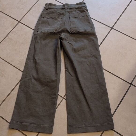 Everlane The Utility Wide-Leg Pant Kalamata Olive Green Size 00 - Picture 3 of 11